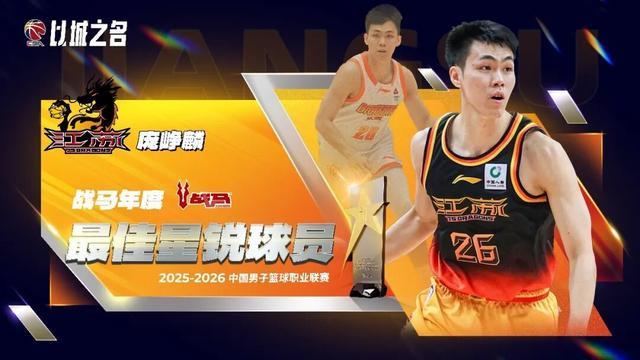 CBA公布常规赛各大奖项，江苏男篮球员庞峥麟斩获两项大奖